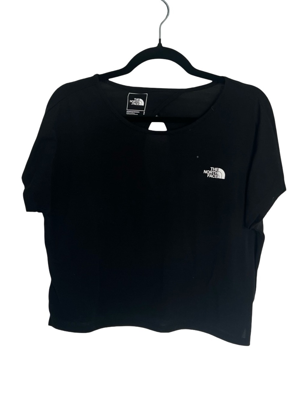 The north face black cropped athletic top